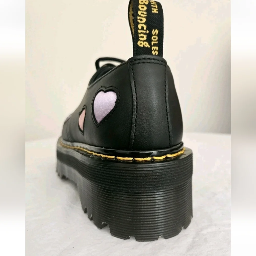 Dr. Martens Black Ankle Boots with Heart Accents - Picture 5 of 8